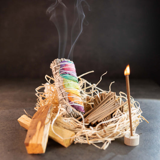 Räucherset | Weißer Salbei, Palo Santo, Räucherstäbchen