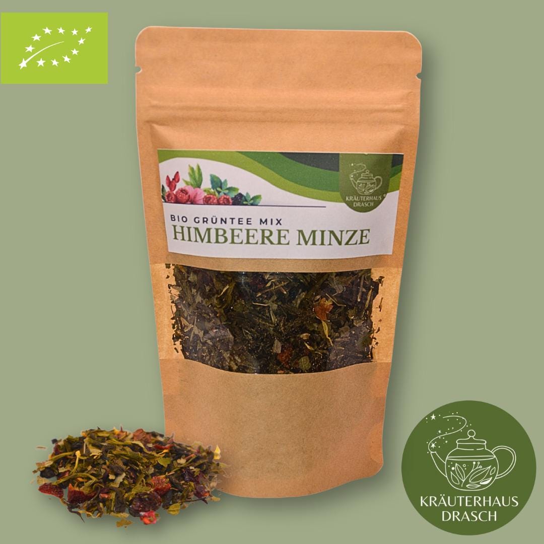 Himbeere Minze | Bio Grünteemischung