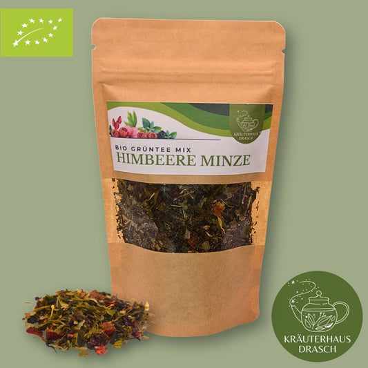 Himbeere Minze | Bio Grünteemischung