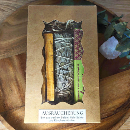 Räucherset | Weißer Salbei, Palo Santo, Räucherstäbchen