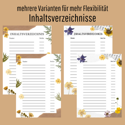 Herbarium Druckvorlage im Junk Journal Stil  | DIY Sammelbuch