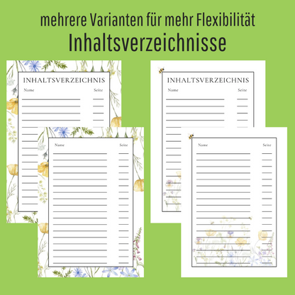 Herbarium Druckvorlage im floralen Stil  | DIY Sammelbuch