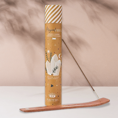 Pure Works Räucherstäbchen 15 St mit Halter aus Holz