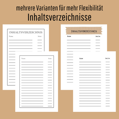 Herbarium Druckvorlage im Junk Journal Stil  | DIY Sammelbuch