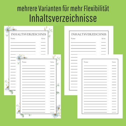 Herbarium Druckvorlage im floralen Stil  | DIY Sammelbuch