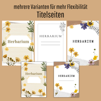 Herbarium Druckvorlage im Junk Journal Stil  | DIY Sammelbuch
