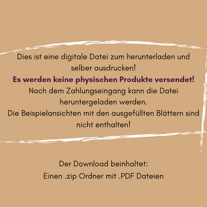 Herbarium Druckvorlage im Junk Journal Stil  | DIY Sammelbuch