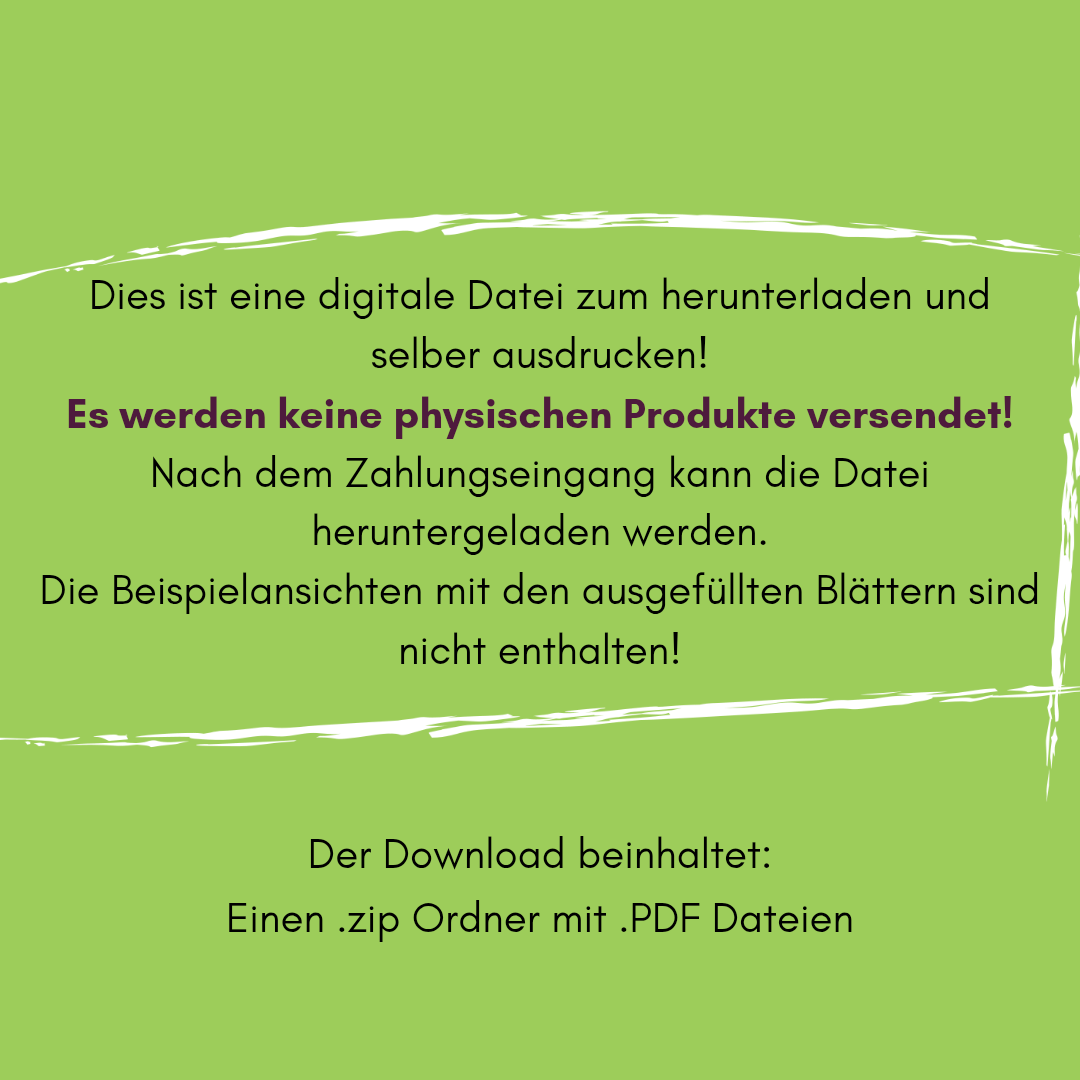 Herbarium Druckvorlage im floralen Stil  | DIY Sammelbuch