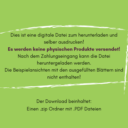 Herbarium Druckvorlage im floralen Stil  | DIY Sammelbuch