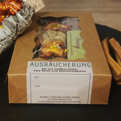 Räucherset | Weißer Salbei, Palo Santo, Räucherstäbchen