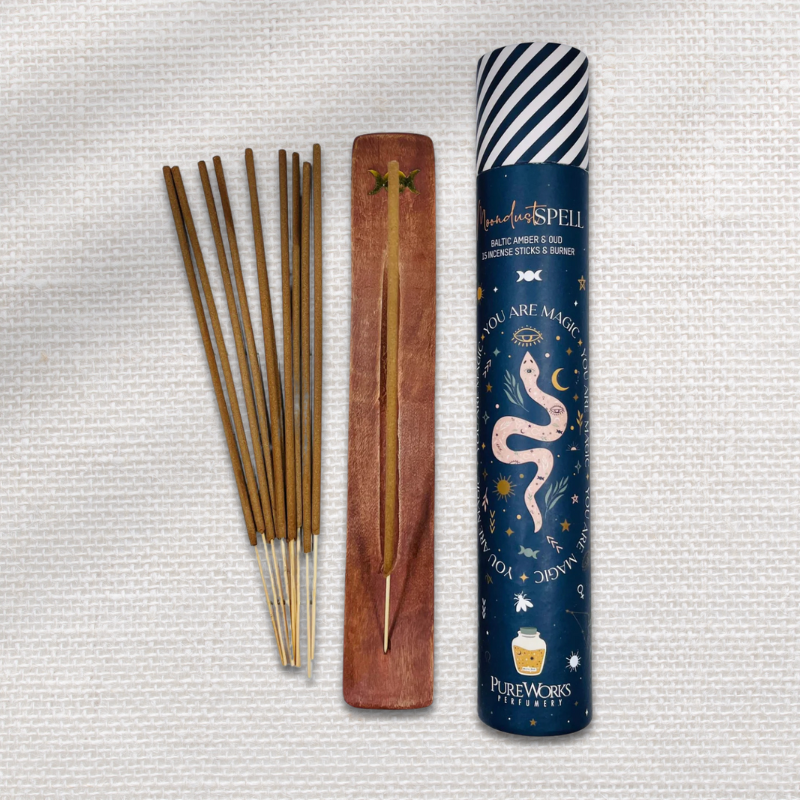 Pure Works Räucherstäbchen 15 St mit Halter aus Holz